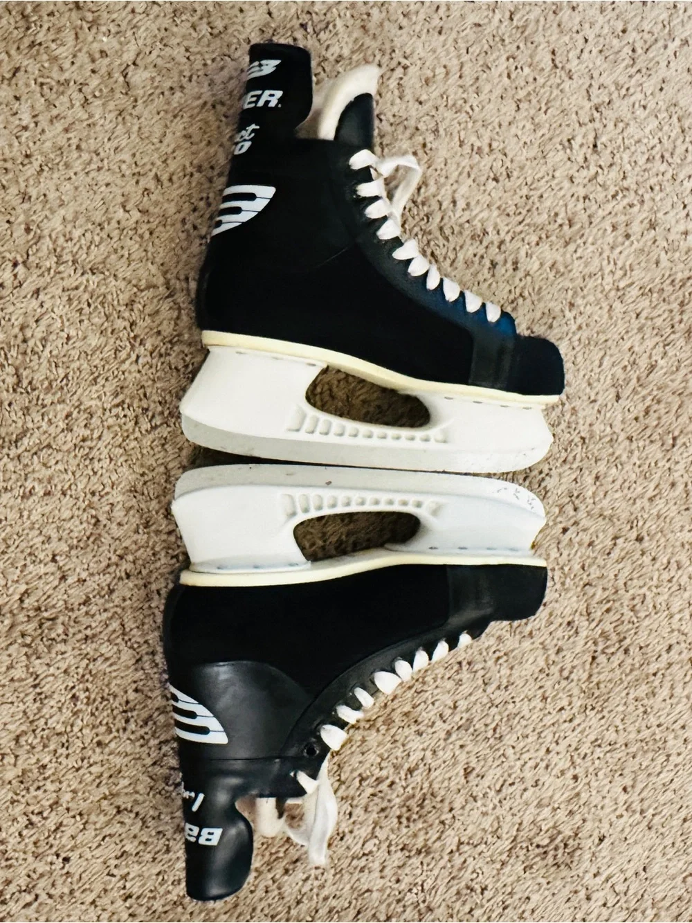 Bauer Impact 20 Men's Black Hockey Skates with White Accents